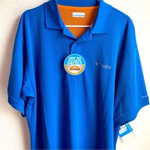 NEW Colombia performance fishing gear medium shirt blue